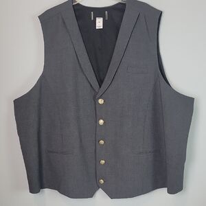 Delta Airlines Gray vest with gold buttons size 4X